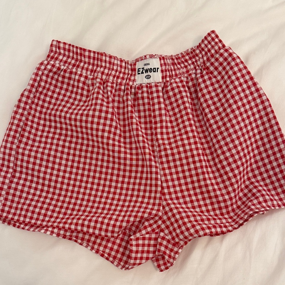 Red Gingham Women's Shorts